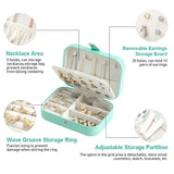 Double Layer Travel Jewelry Organizer Box - Leather Gift Packaging