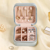 Portable Jewelry Box Zipper Leather Storage Organizer Jewelry Holder