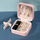 Casegrace Leather Jewelry Box Double Layers Display Necklace Earrings Holder