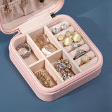 Casegrace Leather Jewelry Box Double Layers Display Necklace Earrings Holder