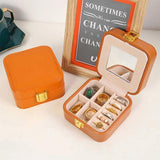 Mini Jewelry Box PU Leather Lightweight Storage Organizer