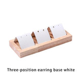 Earrings Stud Wood Display Jewelry Stand Holder Storage Support Tray
