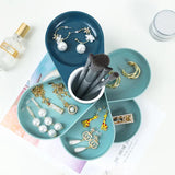 Rotatable Jewelry Display Organizer Large Rings Earrings Necklace