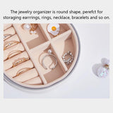 PU Jewelry Display Organizer Round Multifunction Case