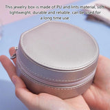 PU Jewelry Display Organizer Round Multifunction Case