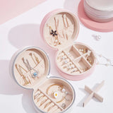 PU Jewelry Display Organizer Round Multifunction Case