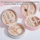 PU Jewelry Display Organizer Round Multifunction Case