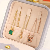 PU Leather Jewelry Box Display Stand Lightweight Storage Organizer
