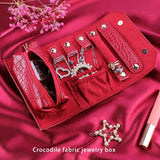 Earring Roll Storage Box Multicolored PU Container