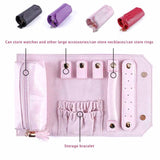 Earring Roll Storage Box Multicolored PU Container
