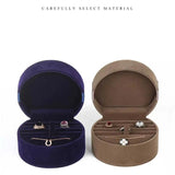 Velvet Box Storage Jewelry Display Organizer Ring Round Case Earrings Bracelet