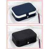 Double Layers Jewelry Organizer Large Capacity Storage Box Necklace Holder