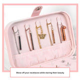 Double Layers Jewelry Organizer Large Capacity Storage Box Necklace Holder