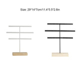 3-Tier Wood Jewelry Display Stand for Earrings, Necklaces, Pendants