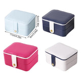 Portable Jewelry Box Organizer Grids Ring Earrings Case Storage