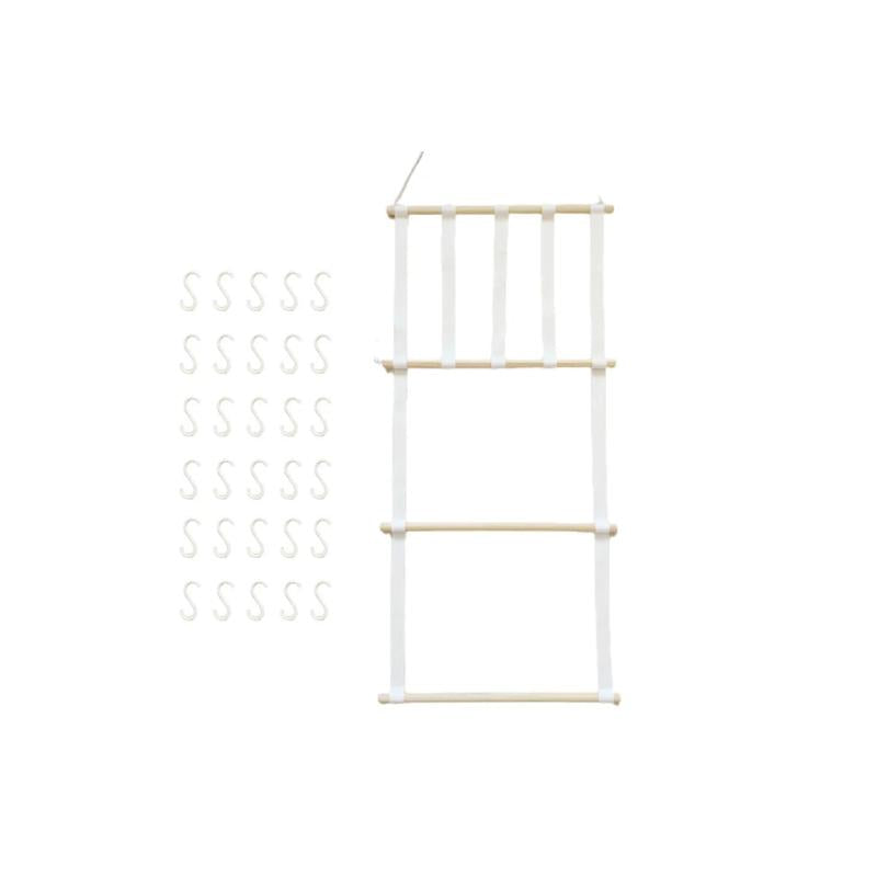4-Layer Hair Pin Holder with Hooks for Jewelry Display