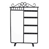 Metal Jewelry Organizer Stand 32 Holes 6 Hooks 4 Tiers Holder Showcase Home
