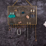 Wall Mounted Jewelry Holder Metal Earrings Bracelet Bangle Stand