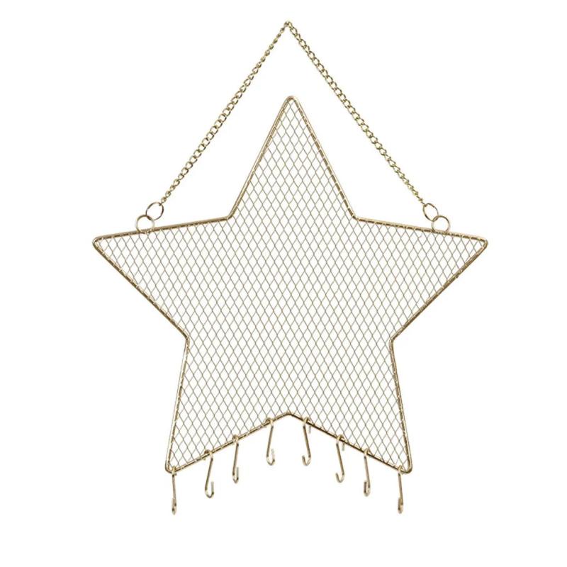 Moon Star Jewelry Rack Earrings Organizer Holder Hanging Pendent Decor