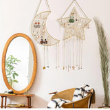Moon Star Jewelry Rack Earrings Organizer Holder Hanging Pendent Decor