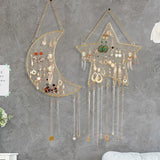Moon Star Jewelry Rack Earrings Organizer Holder Hanging Pendent Decor
