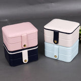 Jewelry Box Organizer Grids Large Capacity Ring Earrings with Mirror Women