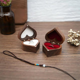 Heart-shaped Wooden Jewelry Box Wedding Display Jewelry Storage Organizer