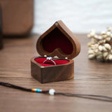 Heart-shaped Wooden Jewelry Box Wedding Display Jewelry Storage Organizer