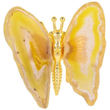 Agate Slice Butterfly Ornaments Reiki Healing Stone Craft