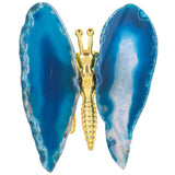Agate Slice Butterfly Ornaments Reiki Healing Stone Craft