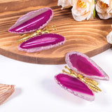 Agate Slice Butterfly Ornaments Reiki Healing Stone Craft