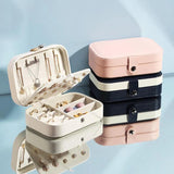 Travel Jewelry Box Organizer Earring Necklace Ring Holder Display Case
