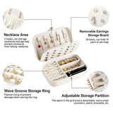 Travel Jewelry Box Organizer Earring Necklace Ring Holder Display Case