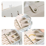 Travel Jewelry Box Organizer Earring Necklace Ring Holder Display Case