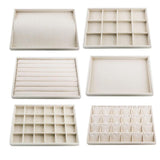 Velvet Stackable Jewelry Display Tray Case Holder Organizers