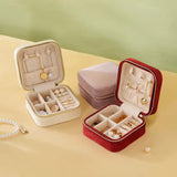 Flannelette Jewelry Box Travel Portable Double Layer Display Jewelry Storage