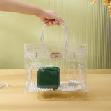 Flannelette Jewelry Box Travel Portable Double Layer Display Jewelry Storage