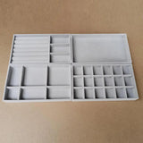 4-Piece Stackable Jewelry Trays Organizer Insert Divider Display Case for Drawer