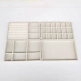 4-Piece Stackable Jewelry Trays Organizer Insert Divider Display Case for Drawer