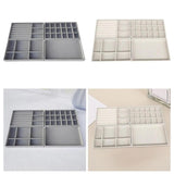4-Piece Stackable Jewelry Trays Organizer Insert Divider Display Case for Drawer