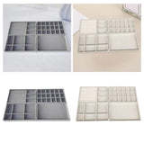 4-Piece Stackable Jewelry Trays Organizer Insert Divider Display Case for Drawer