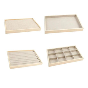 Wood Jewelry Tray Holder Storage Display Box Case Necklace Bracelet Bangles Ring