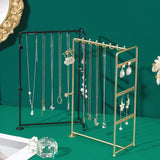 Metal Jewelry Display Rack Necklace Earrings Rings Support