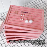 Velvet Jewelry Stand Fashionable Holders Multipurpose Storage Box Showcase