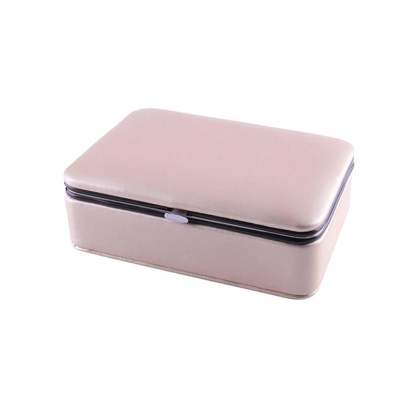 PU Jewelry Box Large Capacity with Lid Gift Packaging Case Boxes