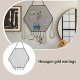 Hexagonal Jewelry Storage Rack Wall Mounted Organizer