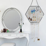 Hexagonal Jewelry Storage Rack Wall Mounted Organizer