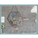 Hexagonal Jewelry Storage Rack Wall Mounted Organizer