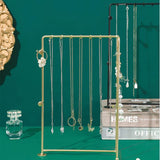 Metal Jewelry Display Rack Necklace Earrings Rings Showcase Support Pendant