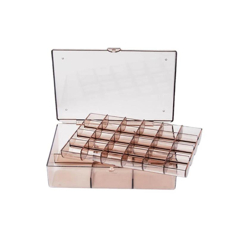 Jewelry Storage Box Dual Layer Earrings Bracelet Watch Organizer Display Case